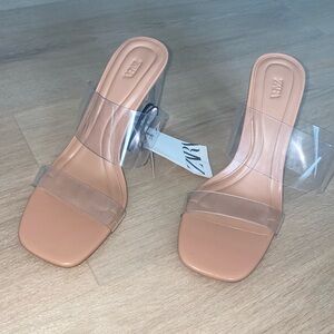 Zara clear heels size 6